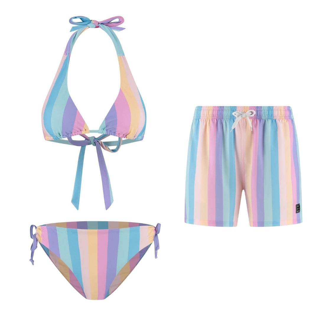 Rainbow, Moeder en zoon bikini/zwembroek