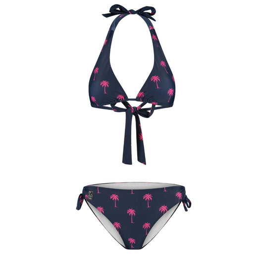 Palmboom, Blauw, Dames Bikini