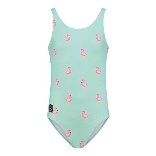 Flamingo, Groen, Meisjes badpak