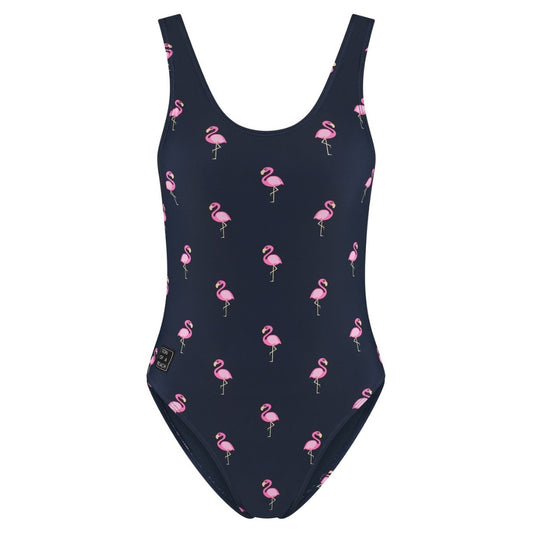 Flamingo, Blauw, Dames Badpak